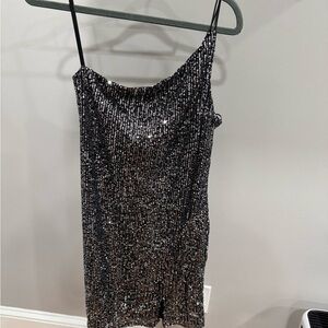Elegant Black Sequin Dress